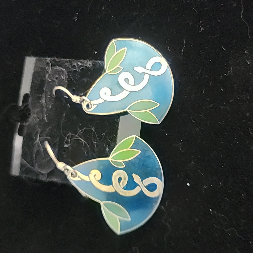 Vintage Girard Cloisonne Enamel Earrings